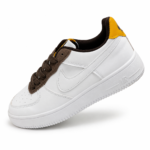 White & Brown Casual Sneakers