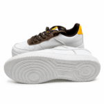 White & Brown Casual Sneakers - Image 3