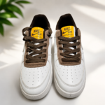 White & Brown Casual Sneakers - Image 2